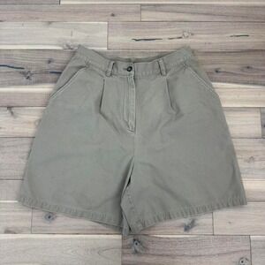 Loren Ralph Lauren Khaki high-waisted shorts with a relaxed fit. Size: 10 #summe